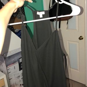 Fancy black v-neck flowy top